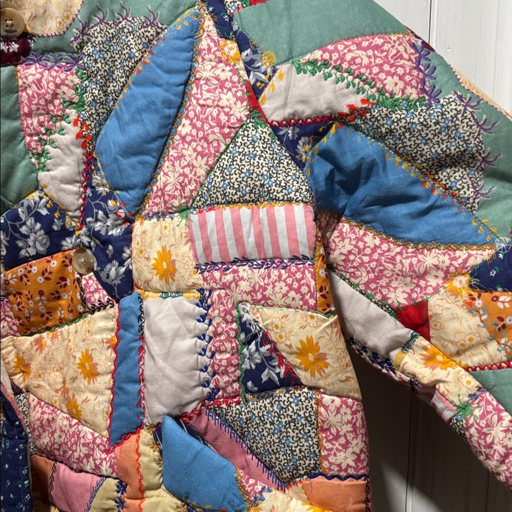 Sezane Multicolor Patchwork Jacket - image 10